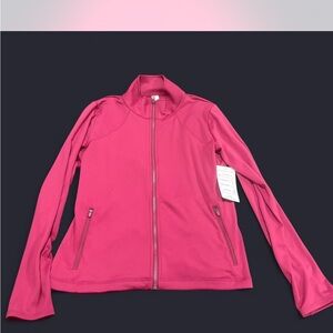 Isabella active wear ruffle back‎ peplum Zip-Up Jacket